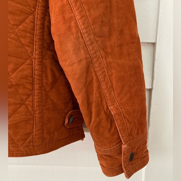 Eddie Bauer | Vintage Corduroy Quilted Jacket Burnt Orange Size XXL - Picture 8 of 13
